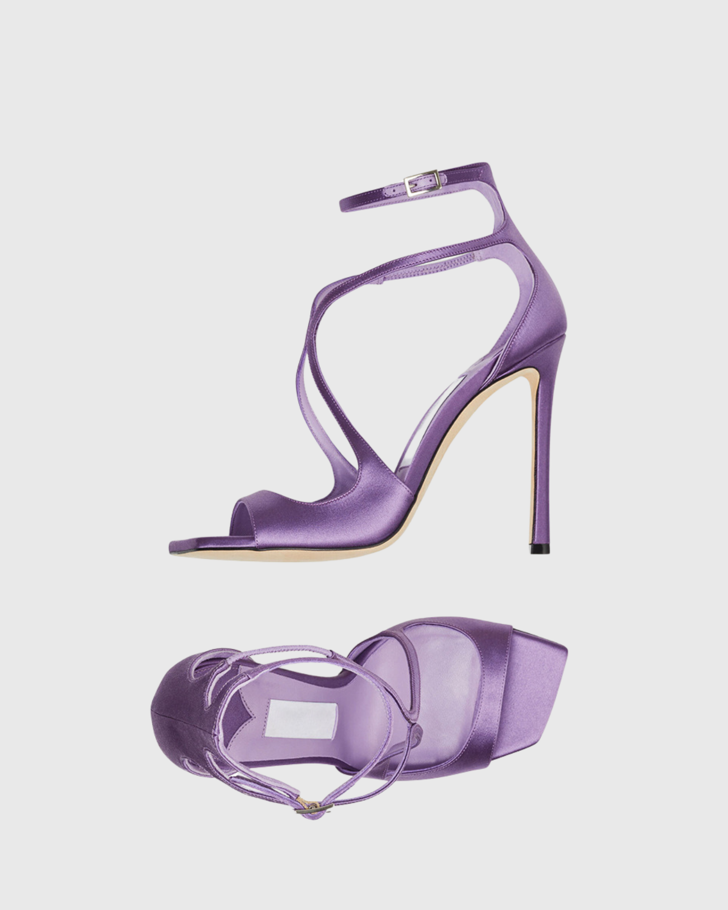 Aryana Strap Stain Sandals In Violet