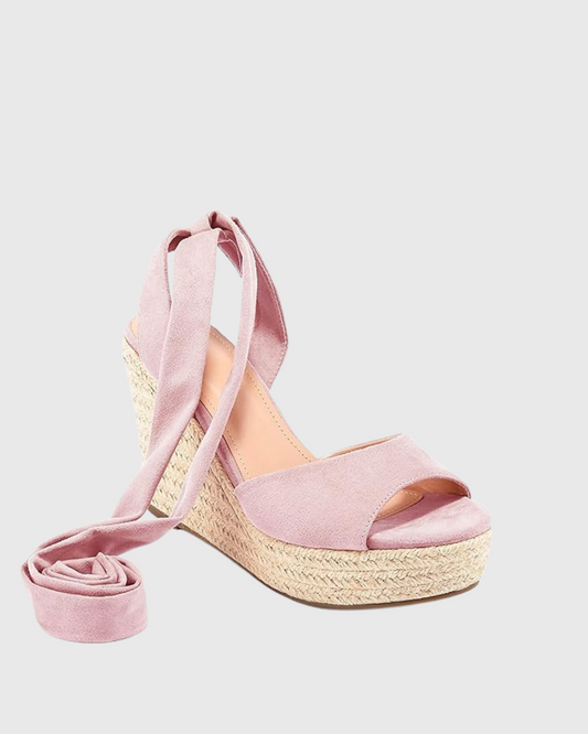 Badb Wedge Espadrillas In Pink