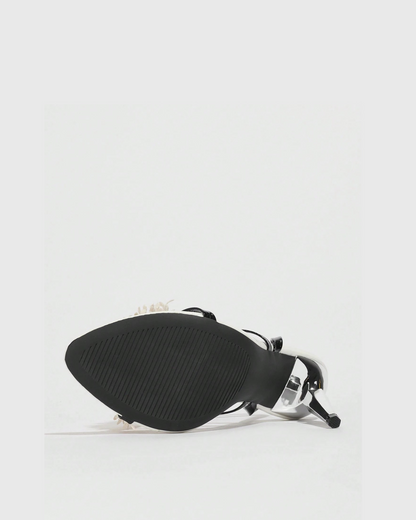 Baia Flower Strap Sandals In White