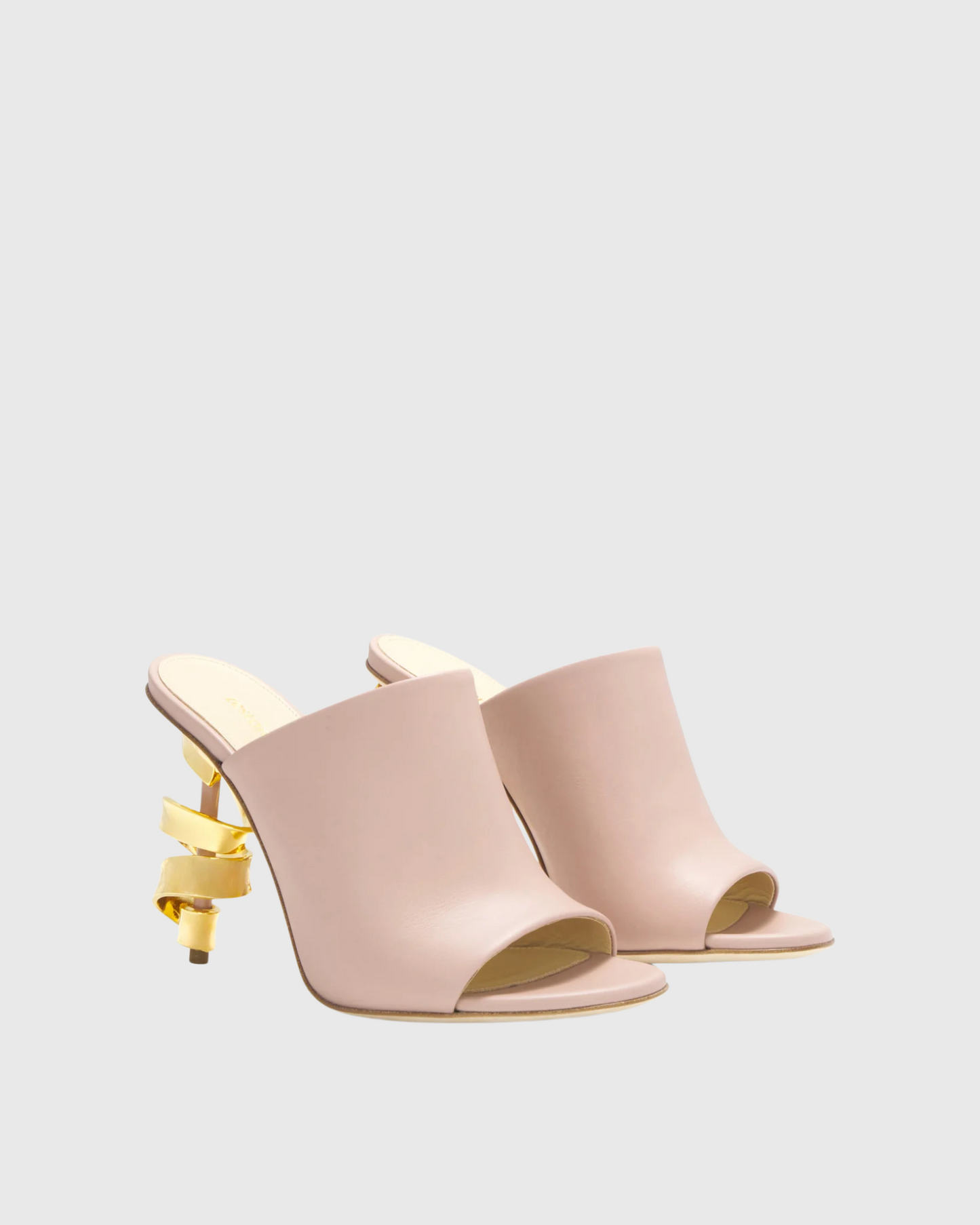 Balor Metal Spiral Mules In Pink