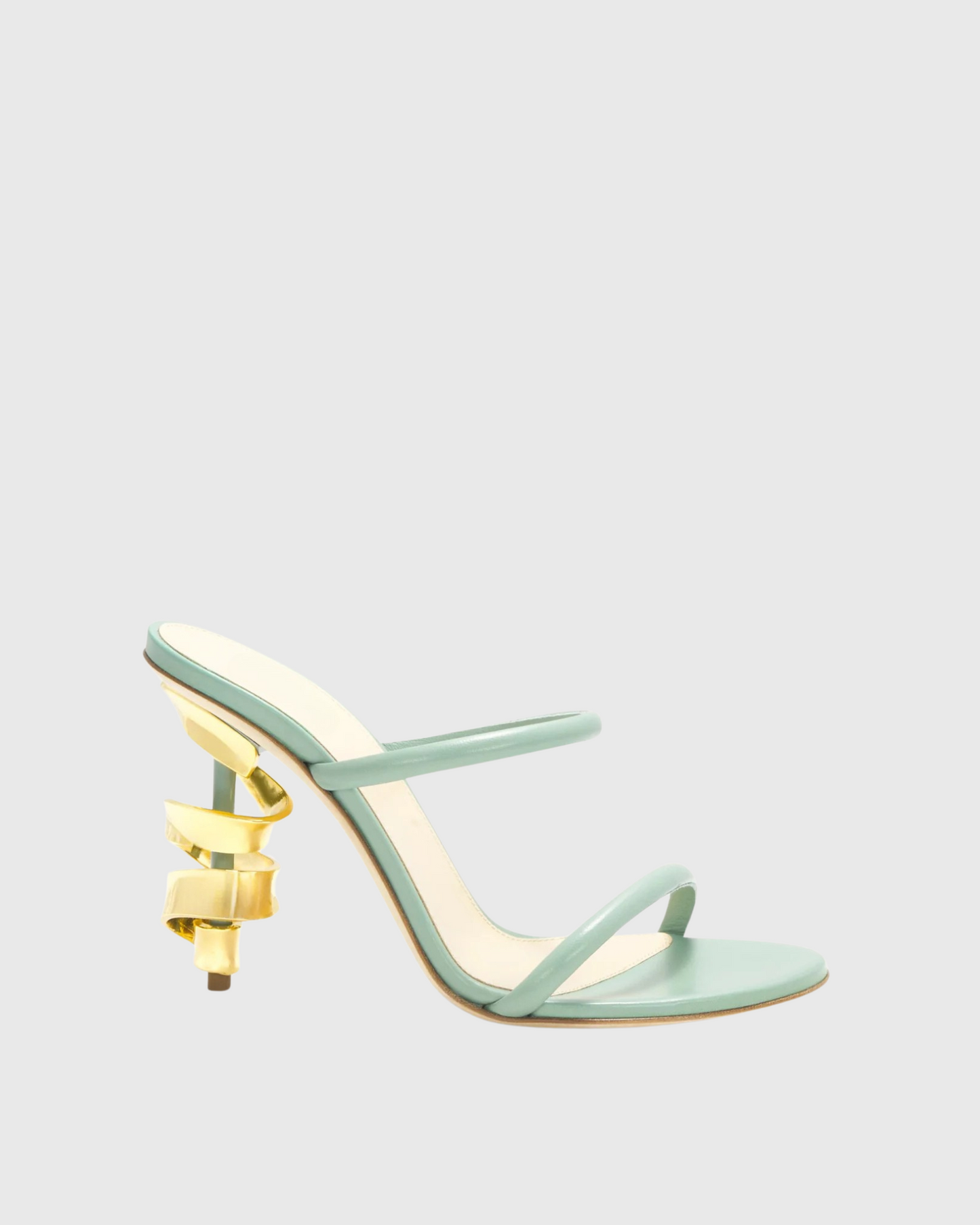Balor Metal Spiral Sandals In Mint