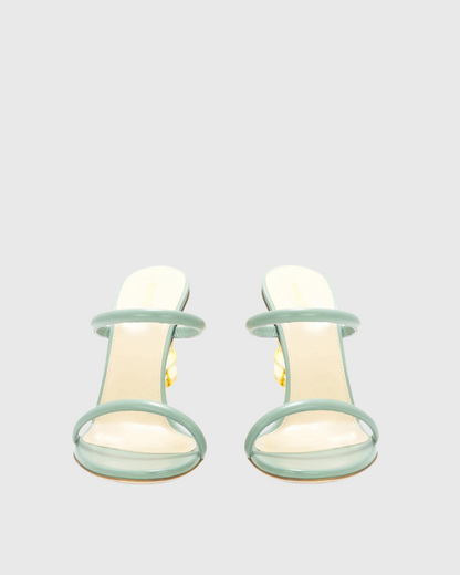 Balor Metal Spiral Sandals In Mint