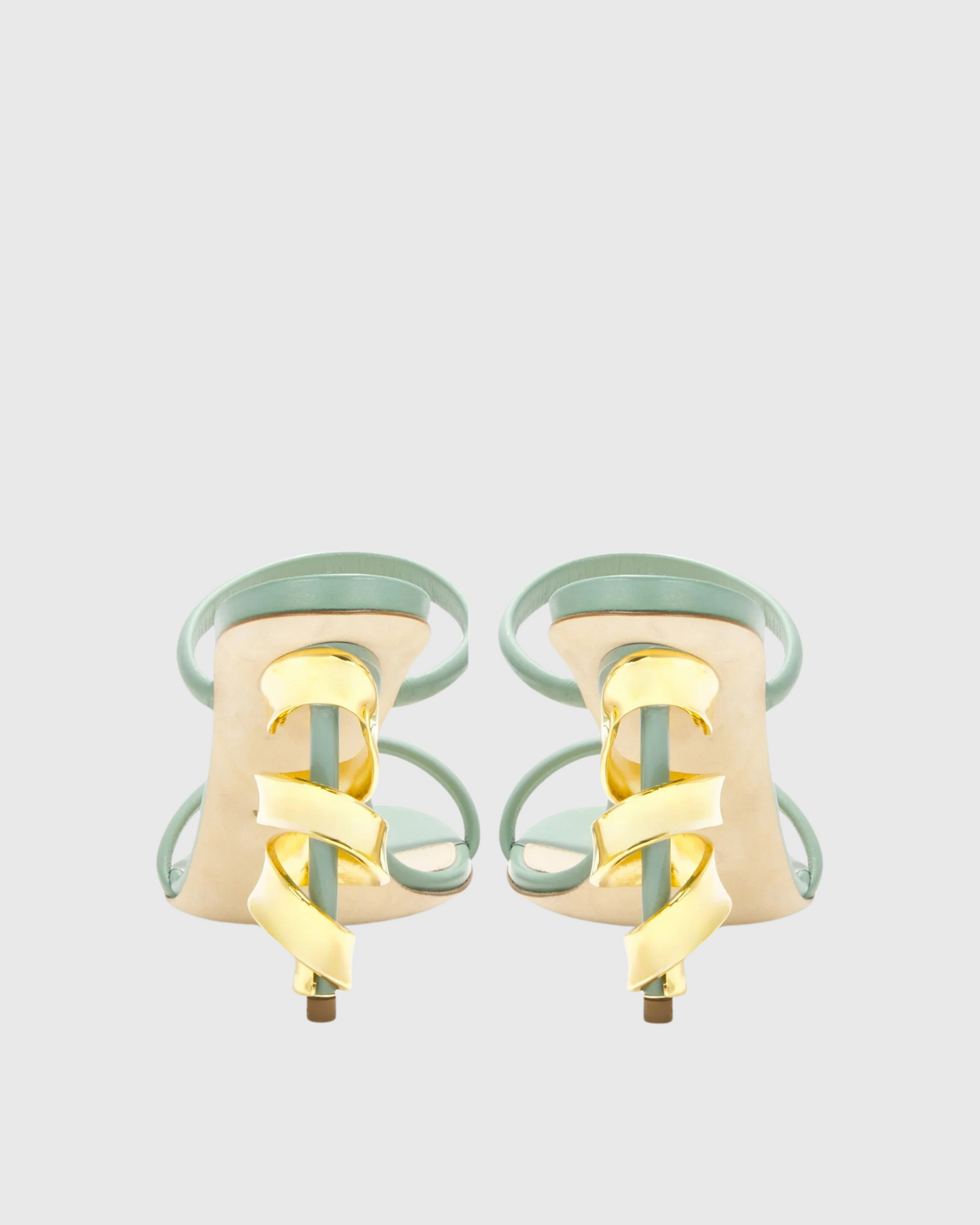 Balor Metal Spiral Sandals In Mint