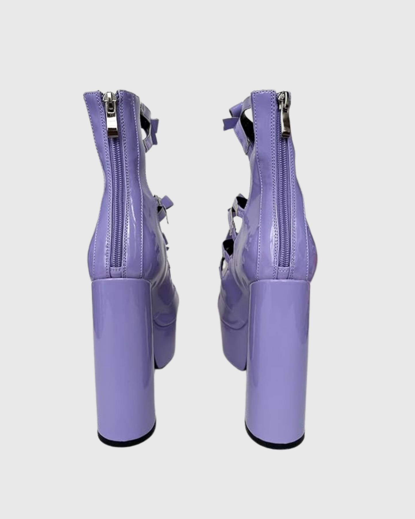 Barbara Bow Cutout Platform Pumps In Purple