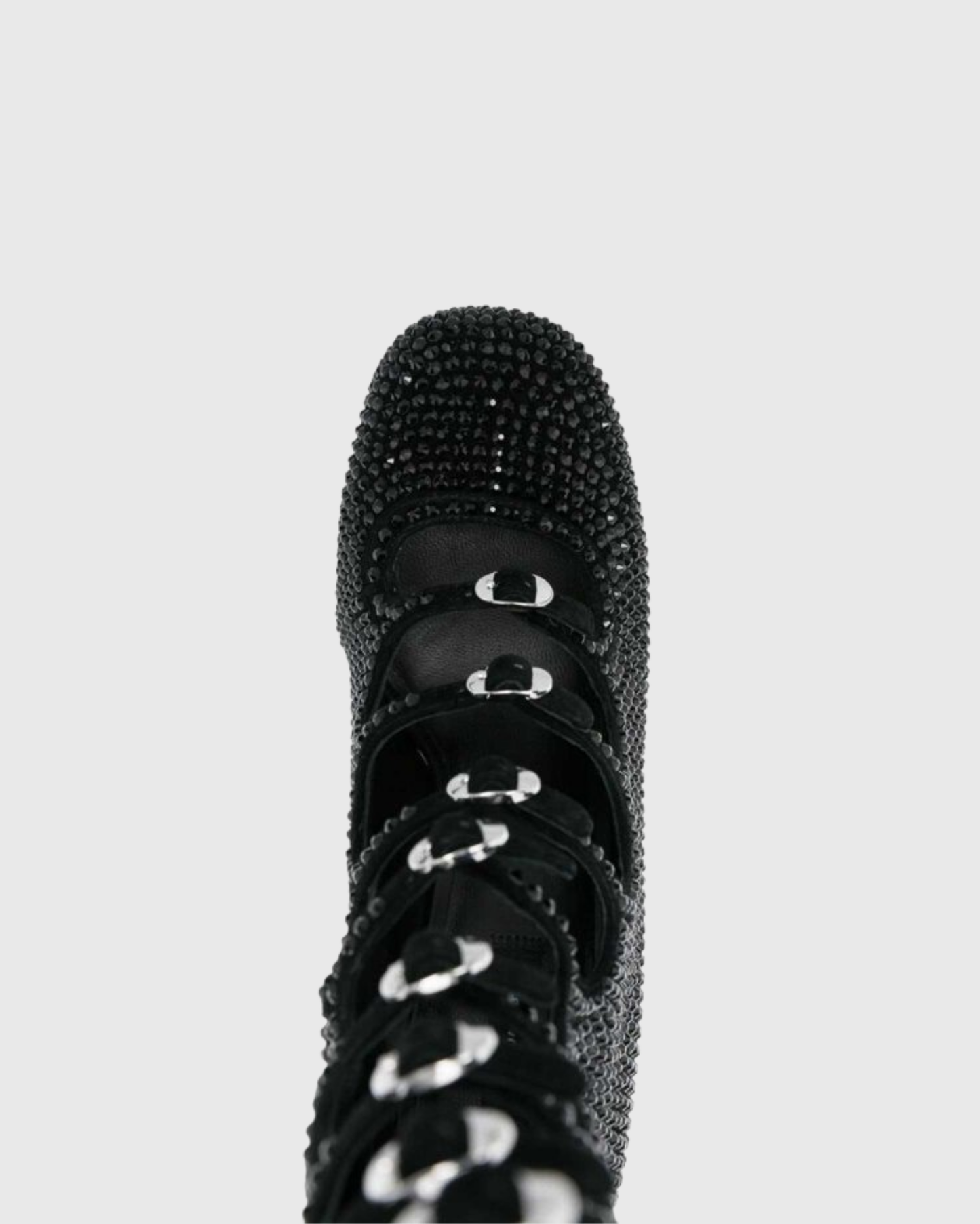 Barbara Rhinestone Cutout Platform Knee High Boots