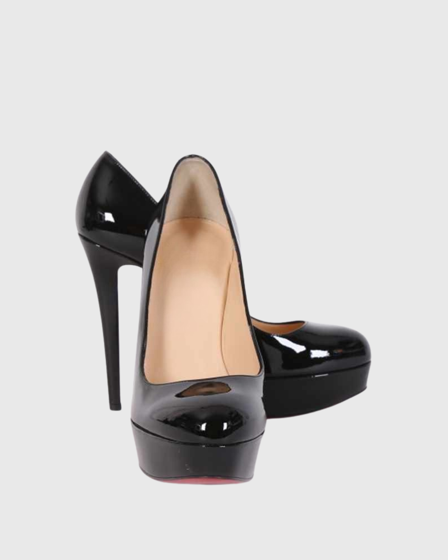 Bea Black Patent Leather Platform Pumps