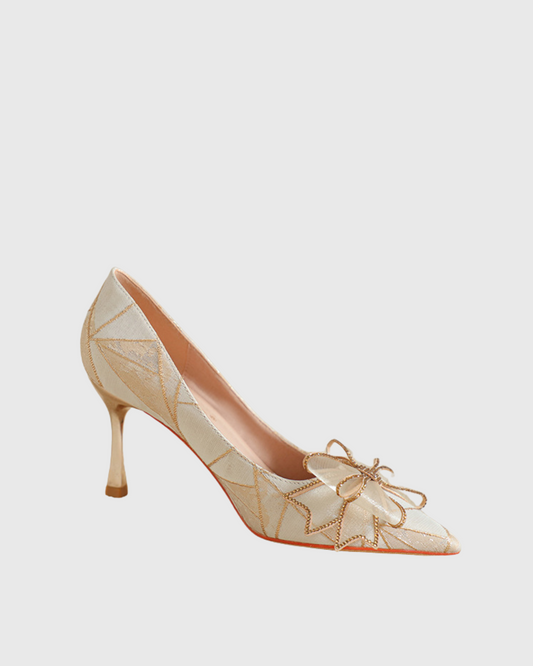 Beck Bow Pumps In Beige