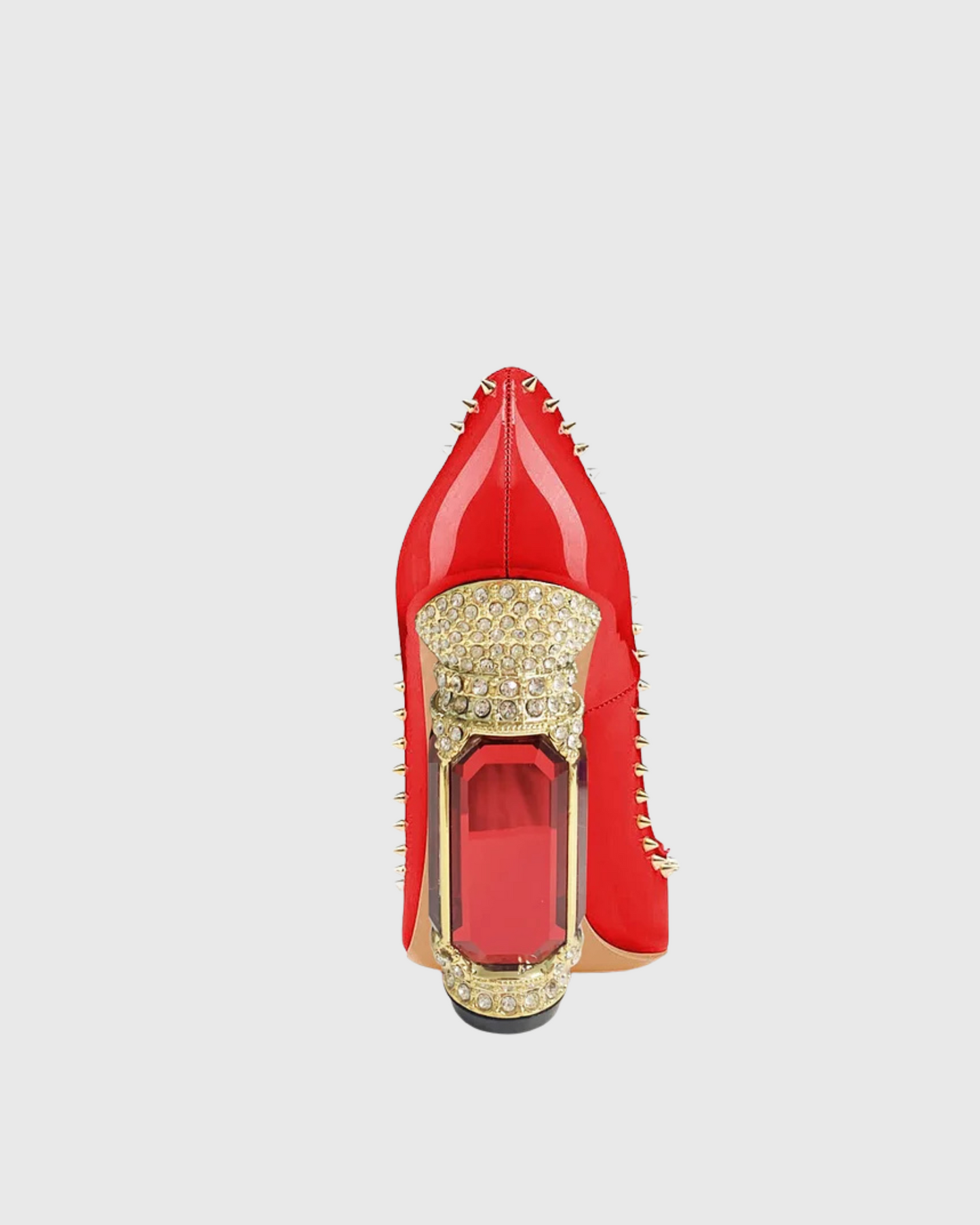 Blythe Rivet Diamond Heels In Red