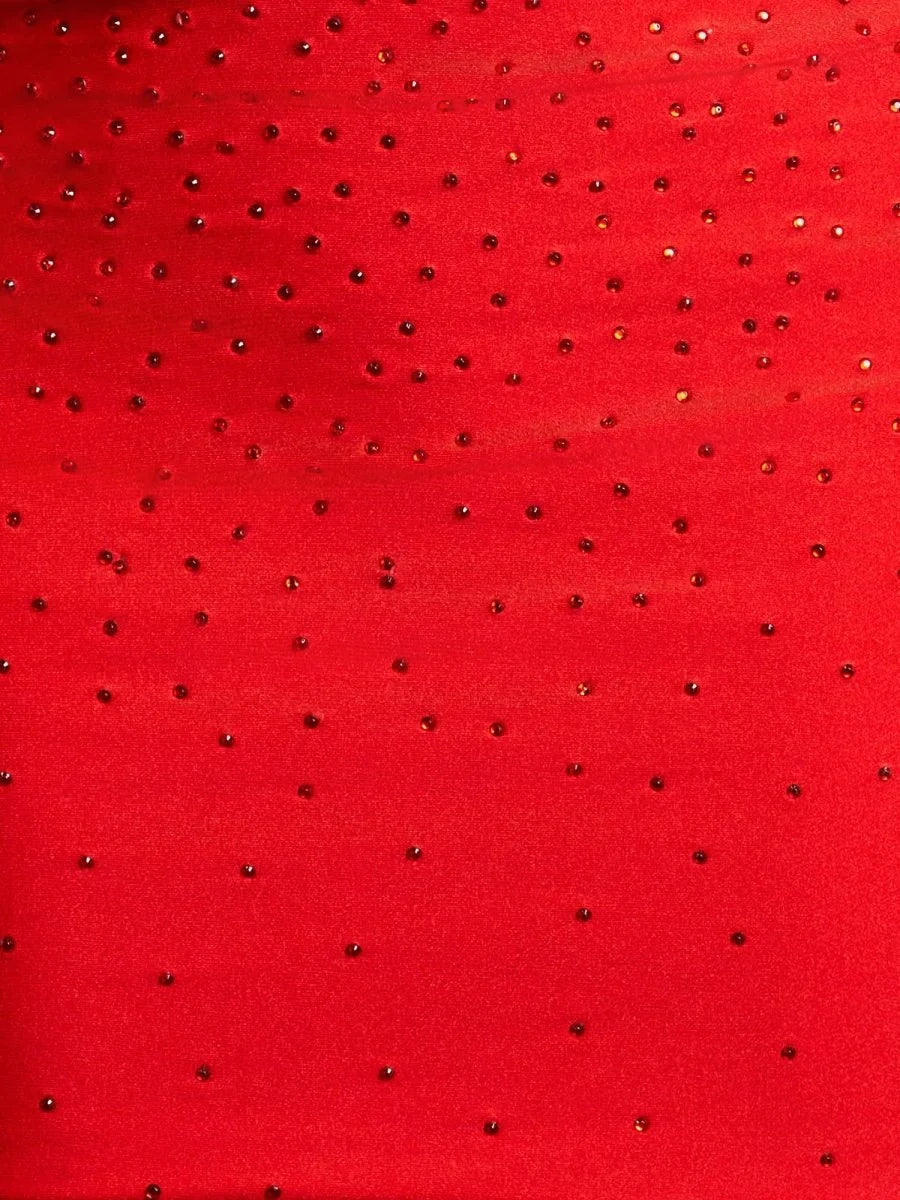 Stunning Fuchsia Bodycon Dress with Deep V-Neck and Glitter Details Homecoming Dress