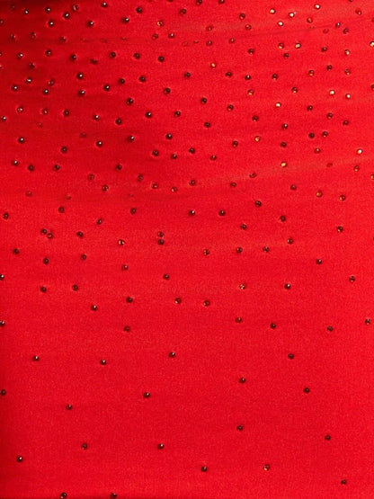 Stunning Fuchsia Bodycon Dress with Deep V-Neck and Glitter Details Homecoming Dress