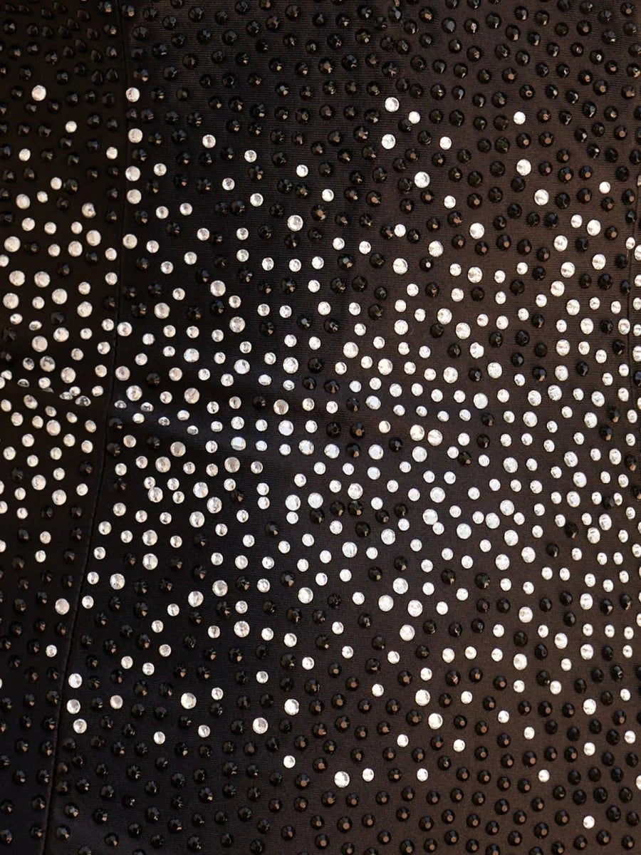 Stunning Fuchsia Bodycon Dress with Deep V-Neck and Glitter Details Homecoming Dress