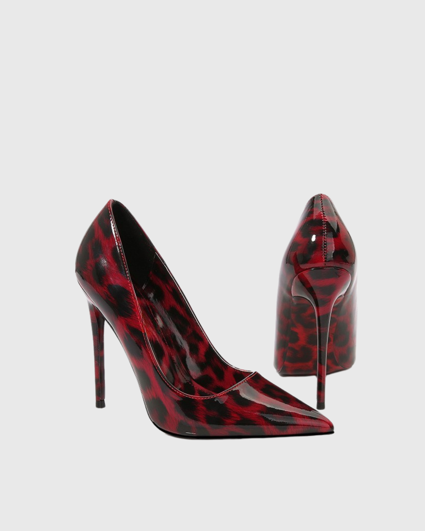 Brett Leopard Print Pumps In Red