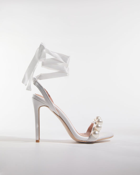 Buffy Pearl Lace Up Sandals