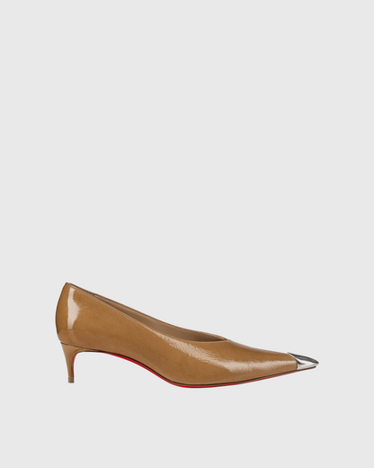 Cadi Metal Pointed Toe Kitten Heels