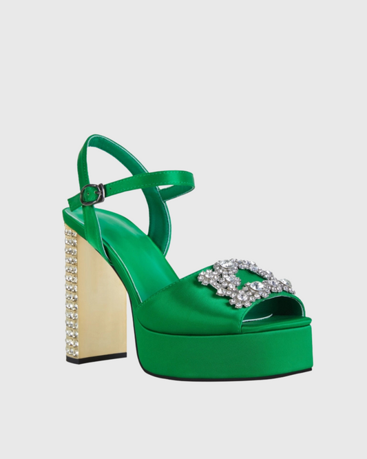 Cai Rhinestone Strap Sandals