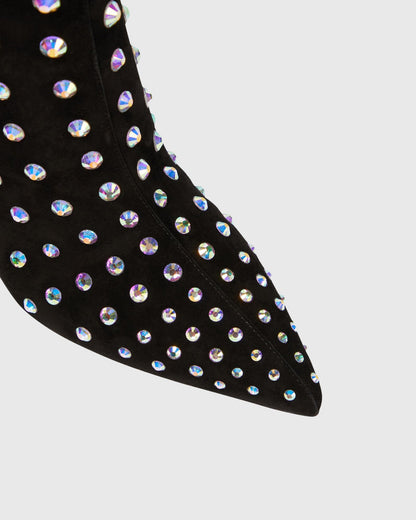 Calogera Rhinestone Embellished Knee High Boots