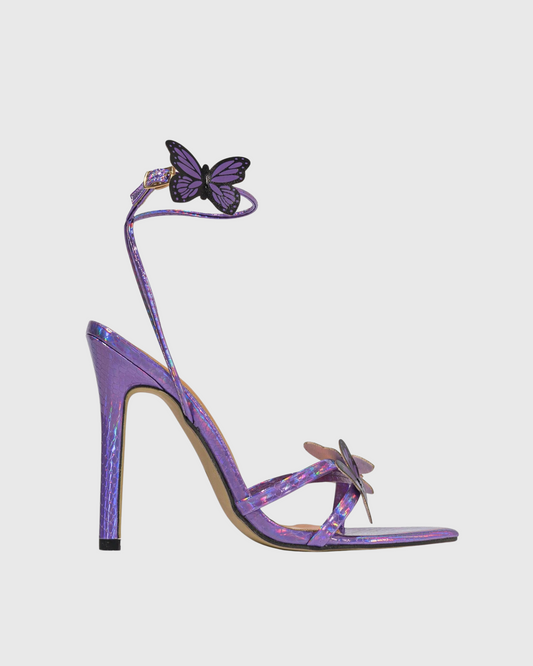 Carla Butterfly Strap Sandals In Purple