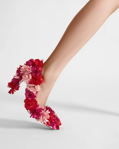 Caro Flower Embellished Pumps