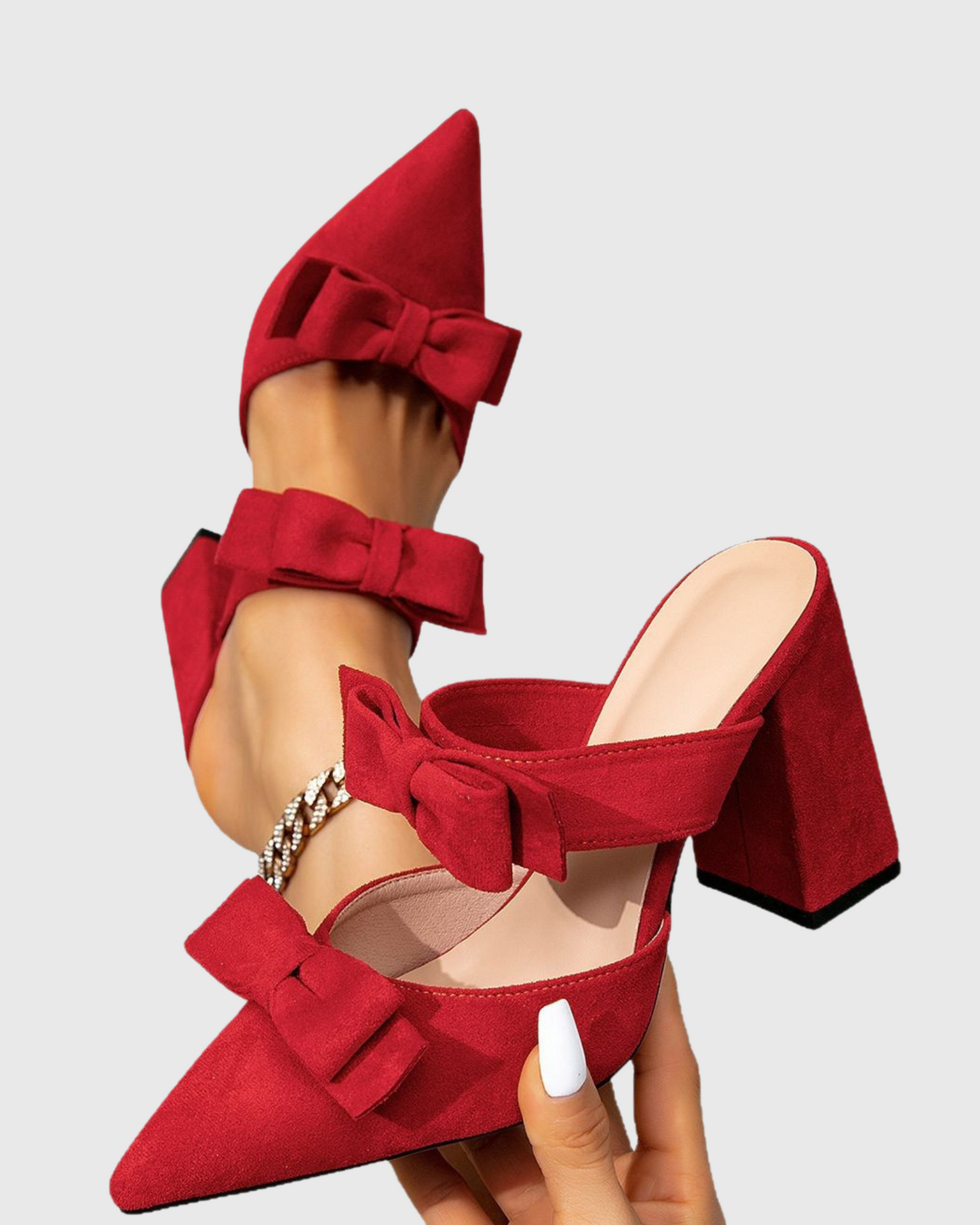 Caryn Bow Strap Mules