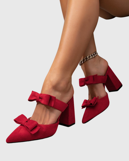 Caryn Bow Strap Mules