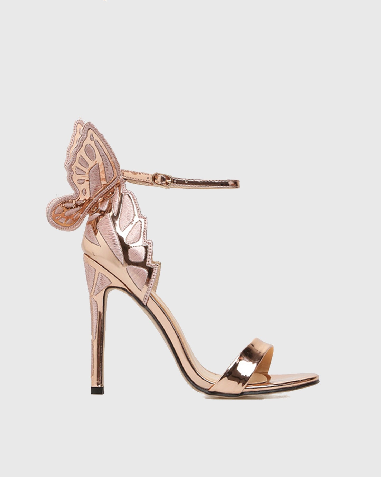 Catia Butterfly Wing Embroidery Strap Sandals In Gold