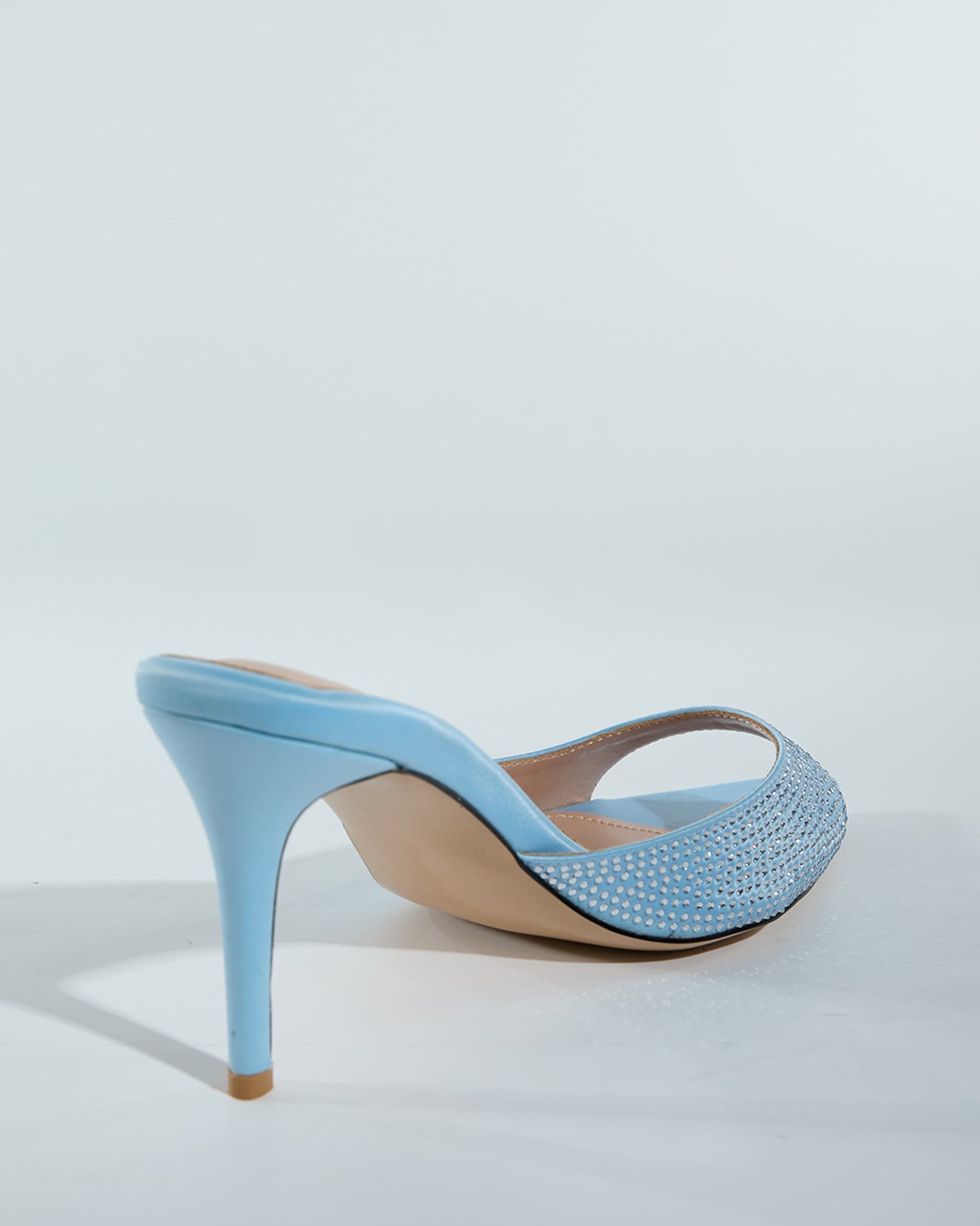 Charli Rhinestone Slippers In Sky