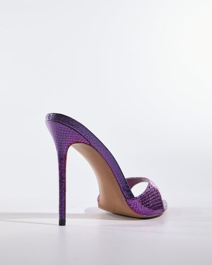 Charli Texture Slippers In Purple