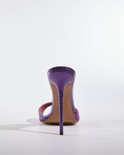 Charli Texture Slippers In Purple