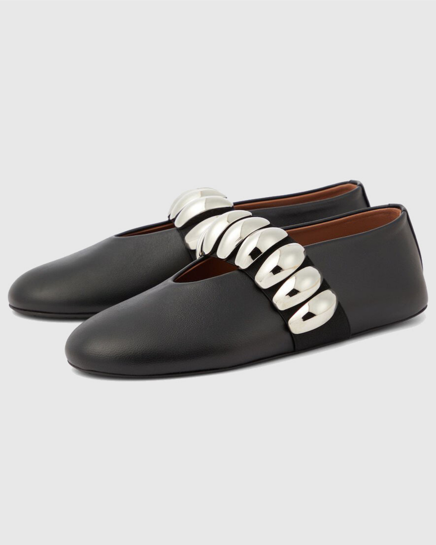 Chiara Embellished Leather Ballet Flats