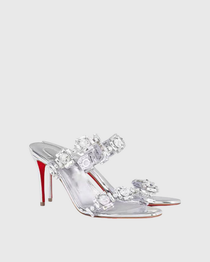 Chiara Rhinestore Strap Slippers