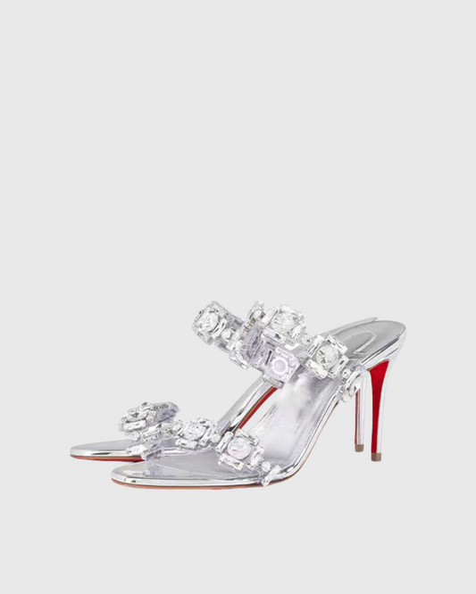 Chiara Rhinestore Strap Slippers