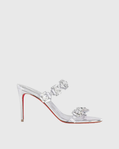 Chiara Rhinestore Strap Slippers