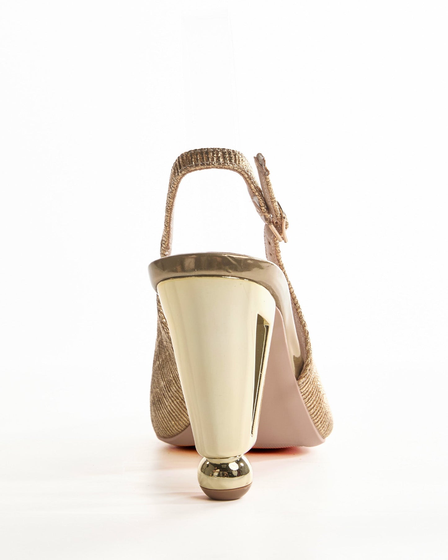 Chloe Sparkle Ruch Slingback Pumps In Gold