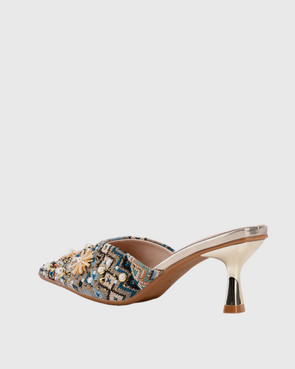 Cianna Pearl Embroidery Mules