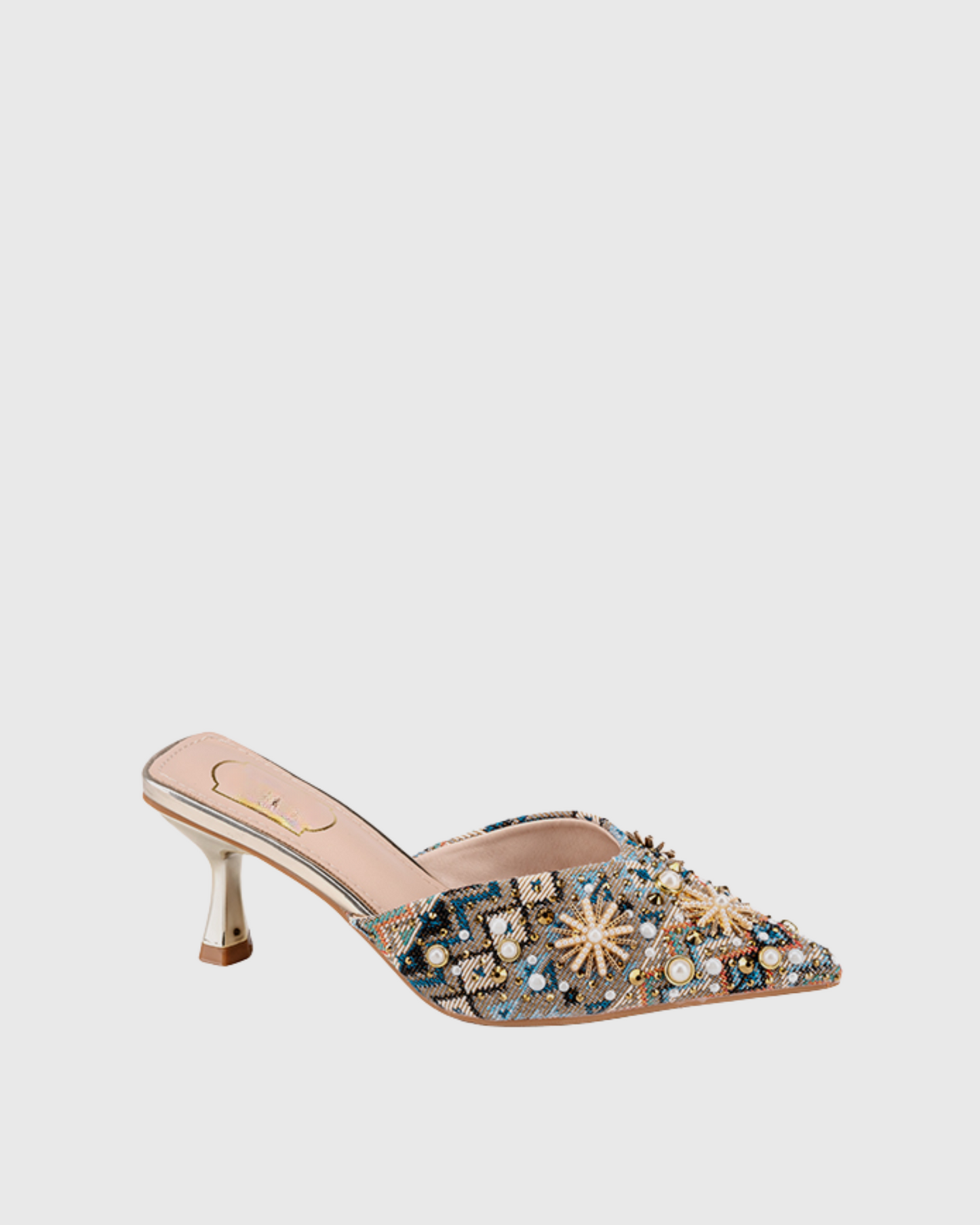 Cianna Pearl Embroidery Mules