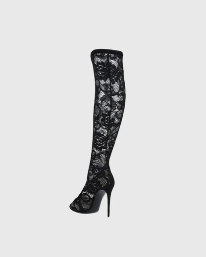 Claretta Lace Knee High Boots