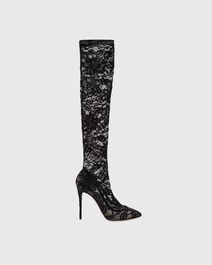 Claretta Lace Knee High Boots