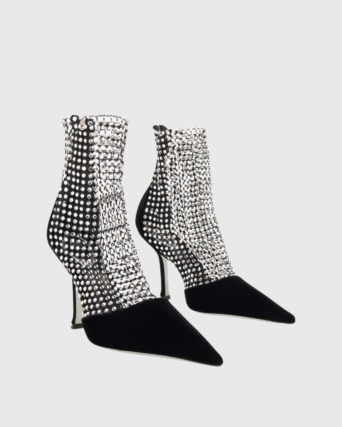 Cloe Rhinestone Embellished Fishnet Pumps