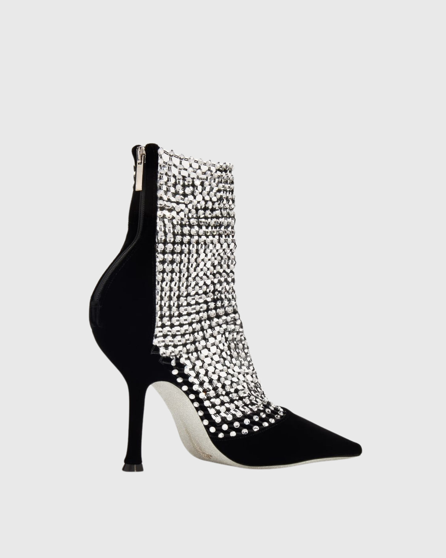 Cloe Rhinestone Embellished Fishnet Pumps