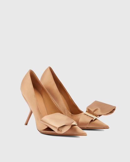 Concetta Bow Alien Heels In Apricot