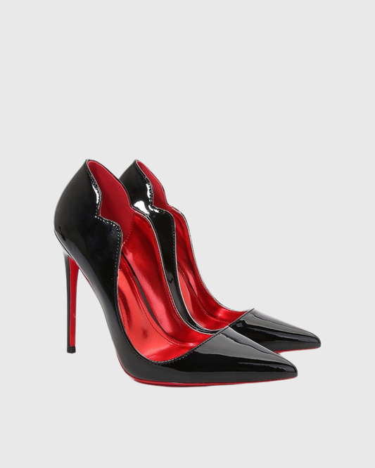 Consolata Irregular Pumps In Black And Red