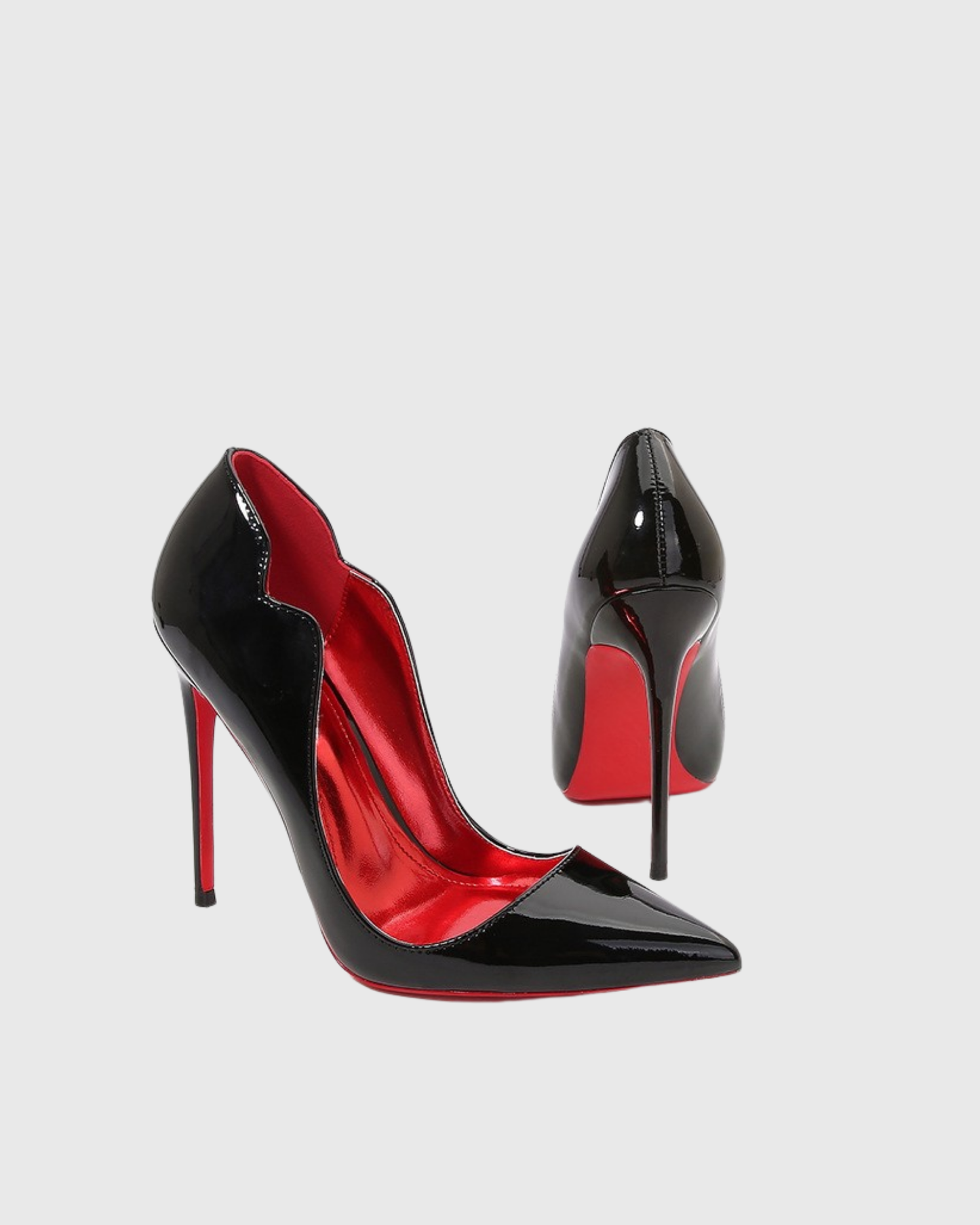 Consolata Irregular Pumps In Black And Red