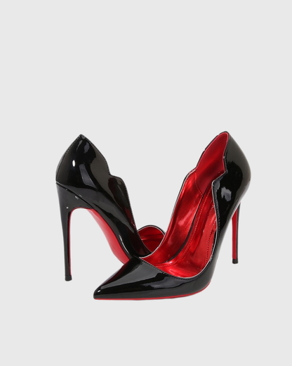 Consolata Irregular Pumps In Black And Red