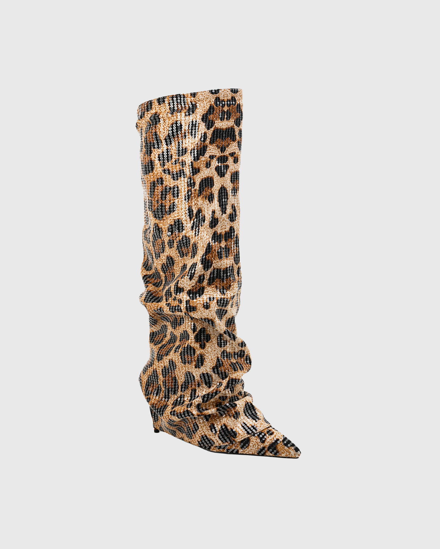 Corinna Leopard Print Knee High Boots