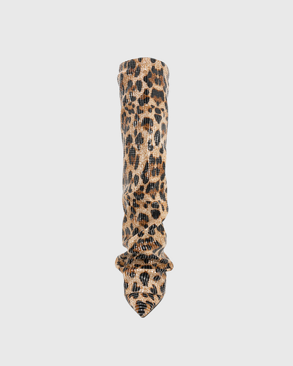 Corinna Leopard Print Knee High Boots