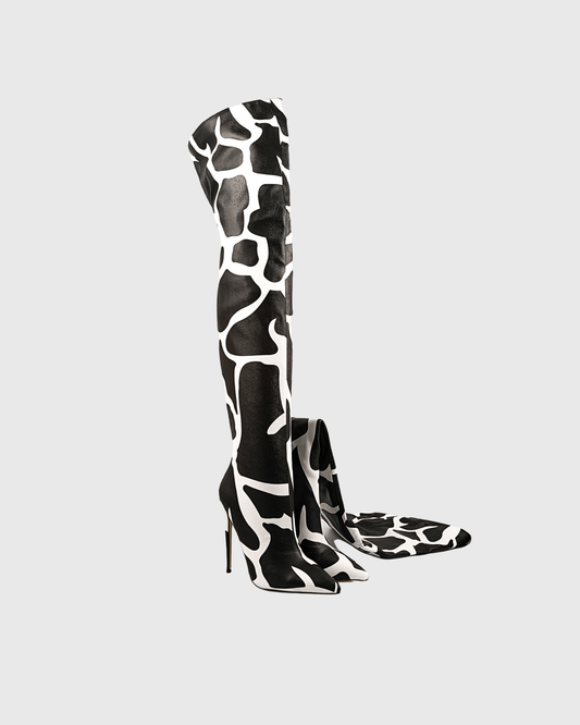 Cosetta Giraffe Print OverThe Knee Boots