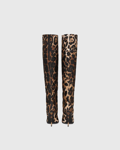 Cosetta Leopard Print Knee High Boots