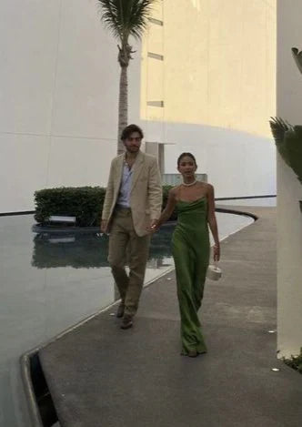 Elegant Green Backless Long Prom Dress Stylish Party Dresses