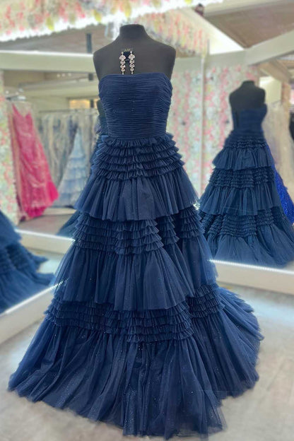 Fuchsia Sleeveless Pleated Evening Prom Dress