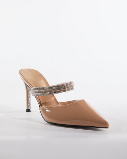 Dahlia Rhinestone Strap Mules